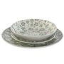 Service de Vaisselle Home ESPRIT Blanc Vert Porcelaine Floral 27 x 27 x 2 cm 18 Pièces