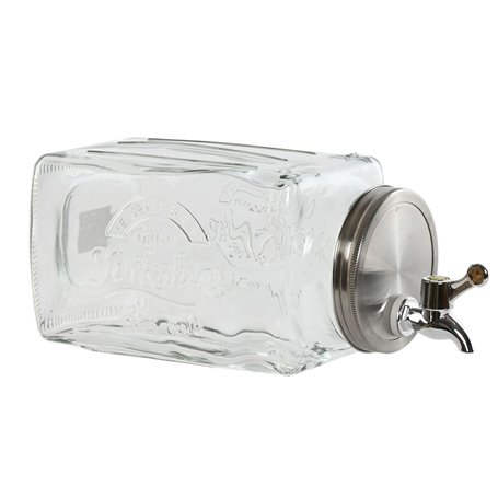 Distributeur d'eau Home ESPRIT Transparent Métal Verre 13 x 13