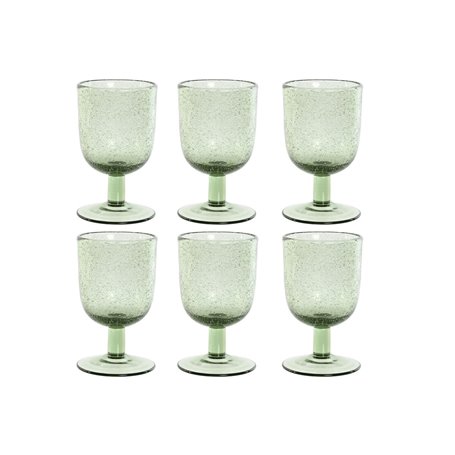 Set de Verres Home ESPRIT Vert Verre 300 ml 8 x 8 x 14 cm (6 Unités)
