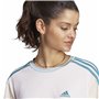 T-shirt à manches courtes femme Adidas 3S Cr Blanc