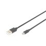 Câble USB vers micro USB Digitus AK-300110-010-S Noir 1 m