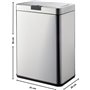 Poubelle de cuisine automatique design - DAYTONA - KITCHEN MOVE - 60 L - Inox avec cerclage