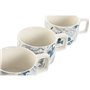 Ensemble de tasses à café Home ESPRIT Beige Gris Rose Lila Métal Bambou Dolomite 260 ml