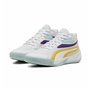 Chaussures de Basket-Ball pour Adultes Puma Court Pro Blanc Jaune