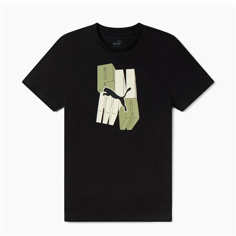 T shirt à manches courtes Enfant Puma Essentials+ Graphic Noir