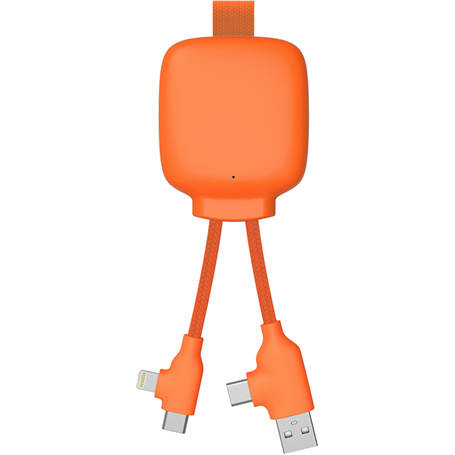 Powerbank 3000 mAh + Câble Multi GAMMA LITE Orange - Ecoresponsable Xoopar