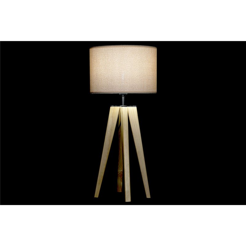 Image secondaire de Lampe de bureau DKD Home Decor Beige Bois Marron 220 V 50 W 30 x 30 x 69 cm