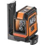 AEG - Niveau laser croix, portée 15 m, laser rouge, 2 lignes, avec 1 adaptateur, 2 piles AA, 1 pochette de rangement - CLR215-B