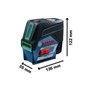 Laser - BOSCH PROFESSIONAL - GCL 2-50CG - 12V - Bluetooth - Vert
