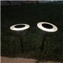 Lot de 2 balises solaires a piquer - LUMISKY - UFO - H35 cm - LED blanc chaud