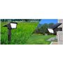 Lot de 2 spots solaires projecteur 2 en 1 a piquer ou a fixer - LUMISKY - CURTIS - H31.5 cm - LED blanc