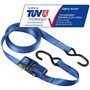 Kit de 4 Sangles d'arrimage - MASTER LOCK - 4367EURDAT - Avec crochets et cliquet - 5m x 25mm - Bleu