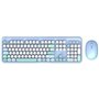 Combo sans fil clavier + souris - MOBILITY LAB - Pure Color - Bleu - Design ergonomique - Frappe discrete