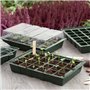 Mini serre de culture - NATURE - Lot de 4 terrines en plastique souple - Plateaux 24 alvéoles - H11x35x23,5 cm