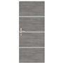 Kit de Rénovation pour Porte Intérieure - NORDLINGER PRO - 4 Feuilles 85 x 50 cm & 3 Profils 85 x 2 cm - Gris Agate
