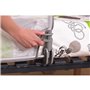 Barriere de lit de sécurité SAFETY 1ST - 90 cm - Blanc - Rabat facile - Verrouillage automatique