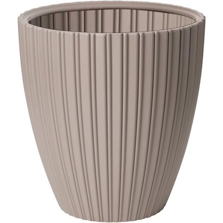 Pot de fleurs - Garden ID - Fancy - 40 x 42 cm - Pour jardin, balcons ou intérieurs - Taupe