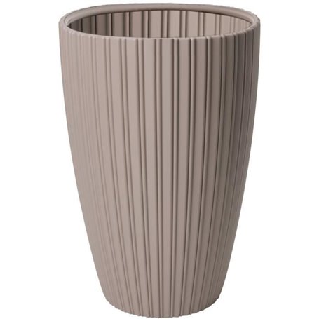 Pot de fleurs - Garden ID - Fancy - 40 x 58 cm - Pour jardin, balcons ou intérieurs - Taupe