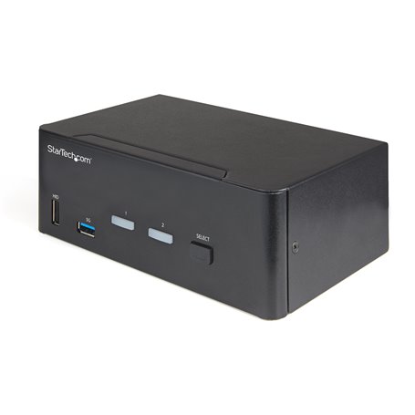 StarTech.com Commutateur KVM HDMI 2.0, 2 Ports, 2 Écrans - 4K 60Hz Ultra HDR - Commutateur KVM de Bureau 4K HDMI 2.0 avec Hub US