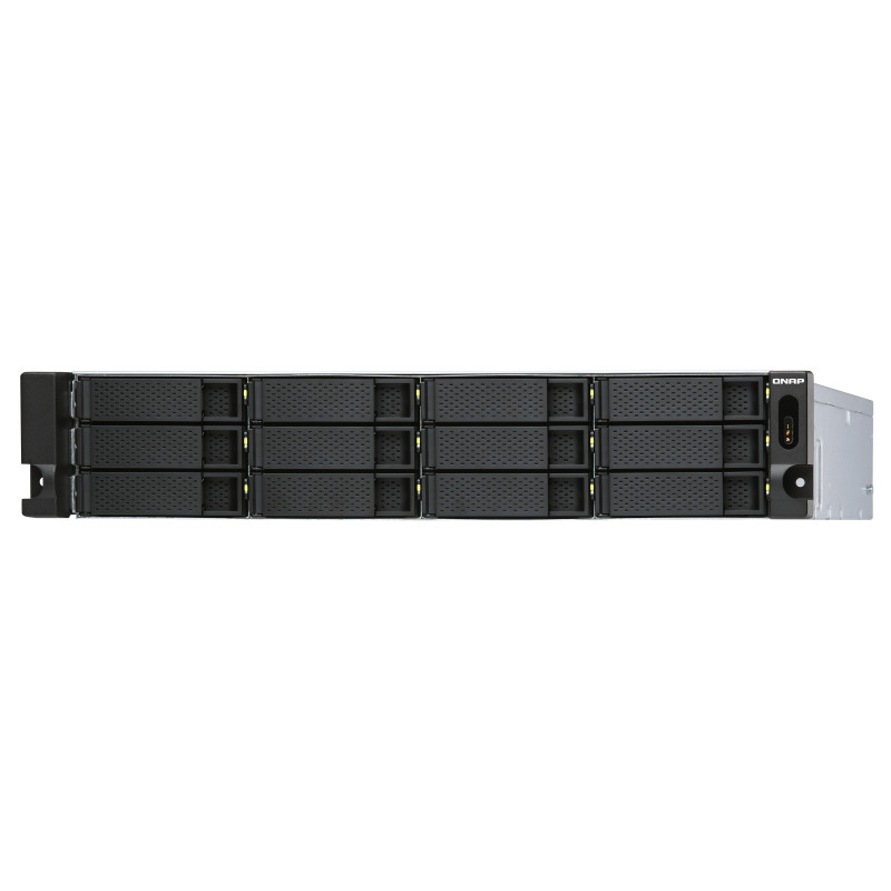 QNAP TL-R1200S-RP Boîtier de disques de stockage Boîtier disque dur/SSD Noir, Gris 2.5/3.5