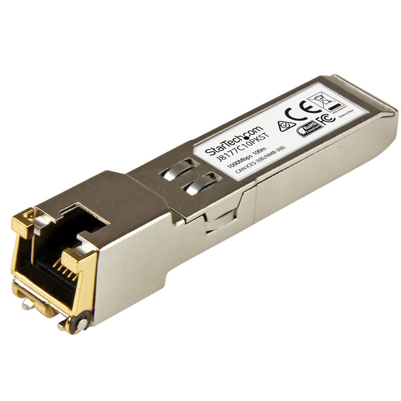 Image secondaire de StarTech.com Module SFP GBIC compatible HPE J8177C - Transceiver 1000BASE-T - Paquet de 10