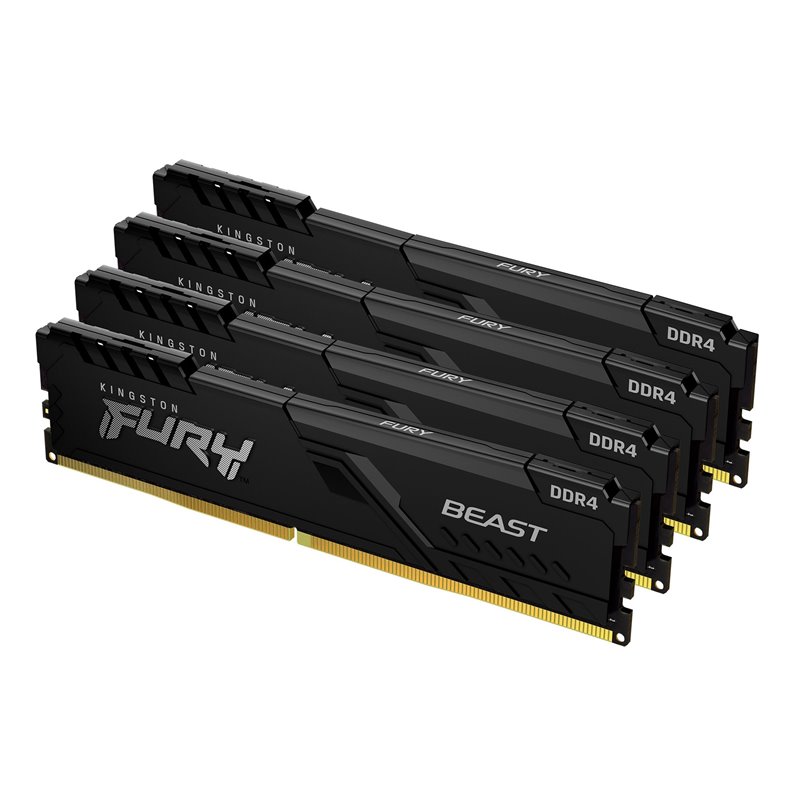 Image secondaire de Kingston Technology FURY 64Go 3600MT/s DDR4 CL18 DIMM (Kit de 4) Beast Black