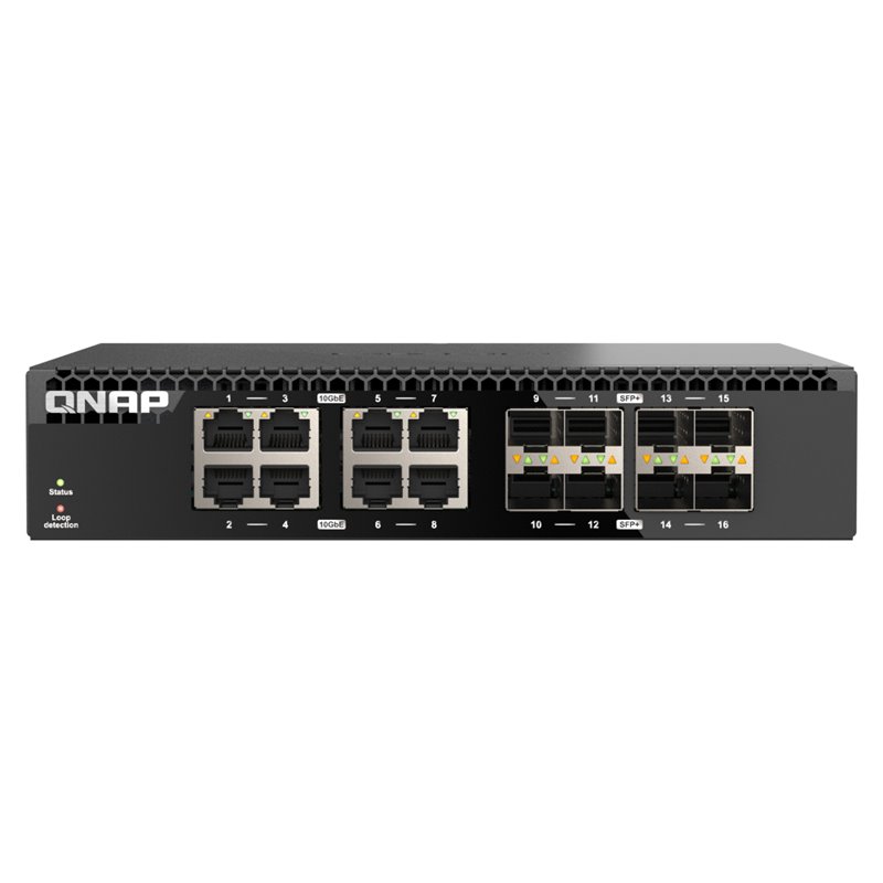 Image secondaire de QNAP QSW-3216R-8S8T commutateur réseau Non-géré L2 10G Ethernet (100/1000/10000) Noir