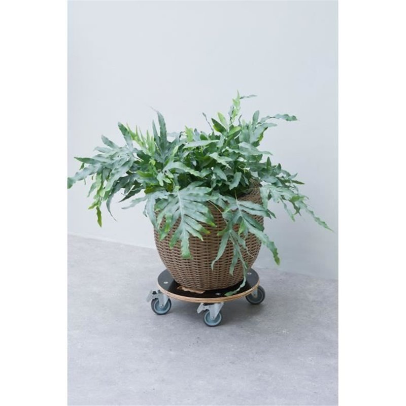 Image secondaire de Support de pot roulant carré - NATURE - En bois FSC - Charge maxi 250 kg