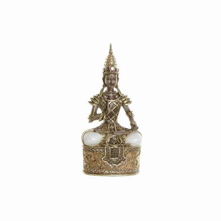 Figurine Décorative DKD Home Decor Doré Marron Buda Résine (13 x 7 x 27 cm)