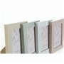 Cadre photo DKD Home Decor Urban Verre Beige Rose Blanc Vert PS (14,5 x 2 x 19,5 cm) (4 Unités)