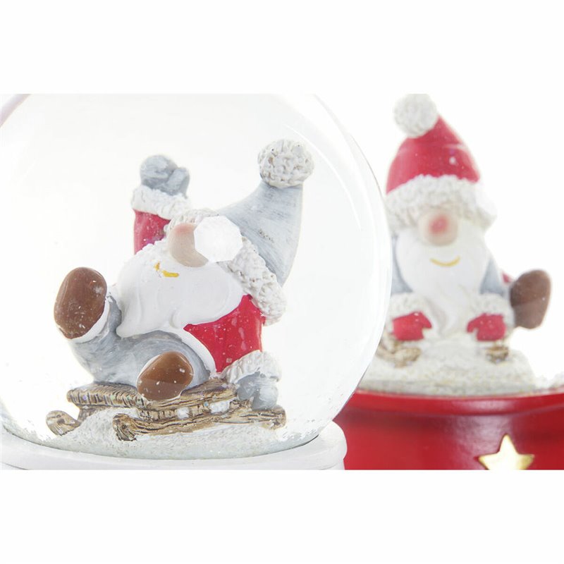 Image secondaire de Boule de Noël DKD Home Decor Résine Verre Père Noël (2 pcs) (9.5 x 9.5 x 13.5 cm)
