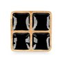 Plateau avec Compartiments GiftDecor MALI-991 B Noir 31 x 3 x 31 cm (6 Unités)