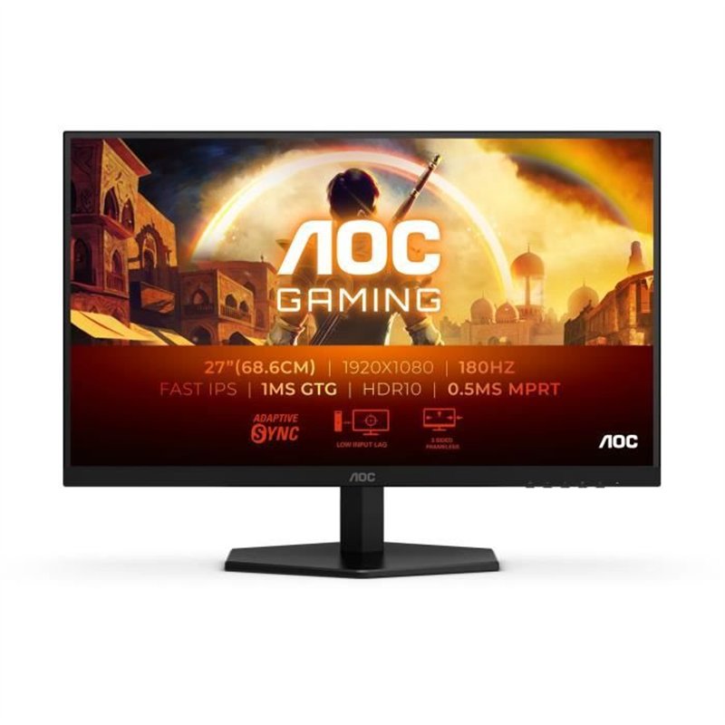 Ecran PC Gamer AOC - 27G42E - 27'' FHD - Dalle IPS - 180Hz - 0,5MS MPRT - Adaptive Sync - HDMI / DP