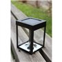 Mini photophore solaire pour table - Parois en verre - Noir