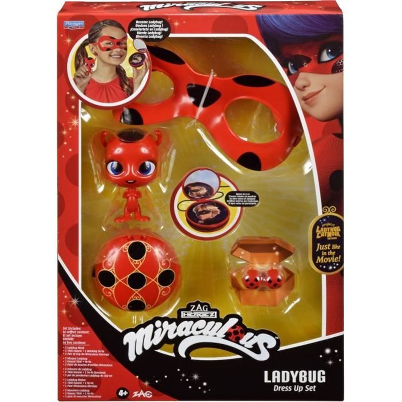 Image secondaire de Déguisement Ladybug - Masque Yoyo Miroir Boucles d'oreilles Kwami Tikki - BANDAI - Miraculous Ladybug - Set de transformation