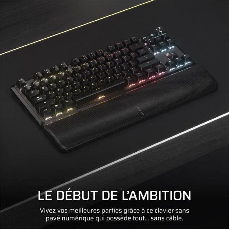 Image secondaire de Clavier Gaming - CORSAIR - K70 Core TKL Wireless - RGB, Switchs MLX Red v2