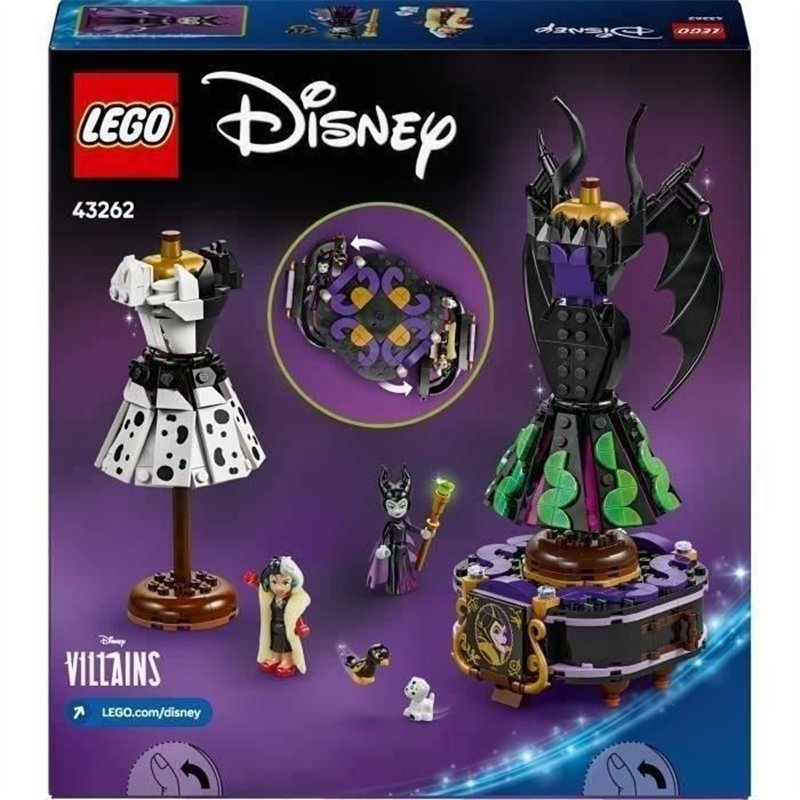 LEGO | Disney Villains 43262 Les Robes de Maléfique et Cruella D'Enfer - Jeu fille 9 ans