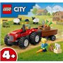 LEGO City 60461 Tracteur agricole rouge avec remorque et moutons - Jeu pour enfants 4 ans