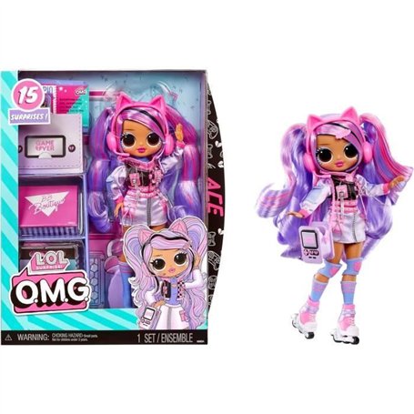 L.O.L. Surprise OMG - Poupée mannequin - Ace - Poupée 24 cm et accessoires - Des 3ans
