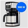 Cafetiere Filtre Digitale Isotherme - MEDION - 900W - 1,2L - Silver