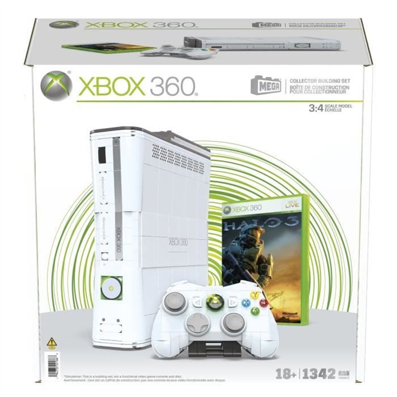 Image secondaire de Coffret de Construction - MEGA - Réplique Xbox 360 - 1342 pieces - Manette avec LED - Pour Adultes