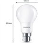 Ampoule LED - PHILIPS - 60 W - B22 - Blanc chaud - Dépolie - Non-Dimmable - 3 pieces