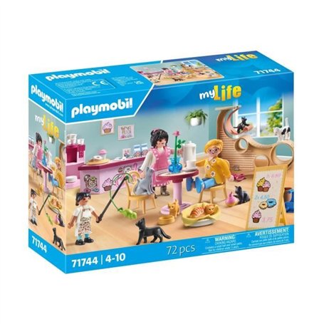 PLAYMOBIL 71744 Bar a chats avec 6 chats et personnages