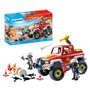 PLAYMOBIL 71824 Véhicule de pompiers avec bidon enflammé