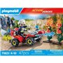 PLAYMOBIL 71825 Pompier avec quad et arbustes enflammés