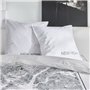 Parure de lit - TODAY - JAVA - 2 personnes - 240x220 cm - Coton - Imprimé New York - Blanc