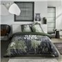 Parure de lit - TODAY - JAVA - 2 personnes - 240x220 cm - Coton - Imprimé New York - Vert