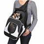 Sac à dos pour animaux de compagnie Trixie Savina Noir Gris Polyester 30 × 33 × 26 CM