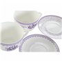 Tasse avec sous-tasse DKD Home Decor Lavande (220 ml) (2 pcs)