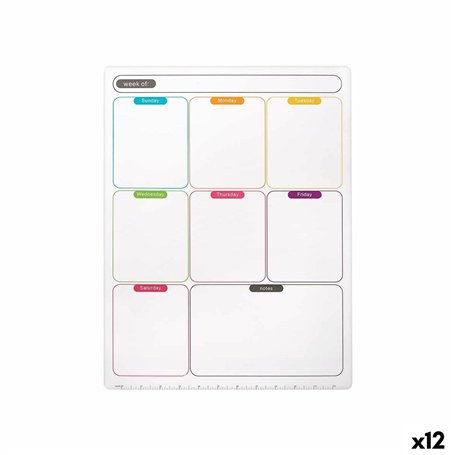 Aimants Pincello 424 Blanc 33,5 x 48 x 0,5 cm Frigo A3 (12 Unités)